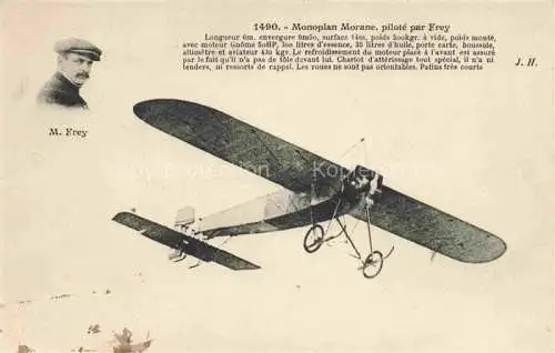 AK / Ansichtskarte  Frey Flugpionier Aviatik M. Frey Monoplan Morane 