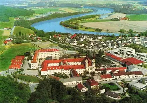 AK / Ansichtskarte  Gars Inn Bayern Panorama mit Kloster