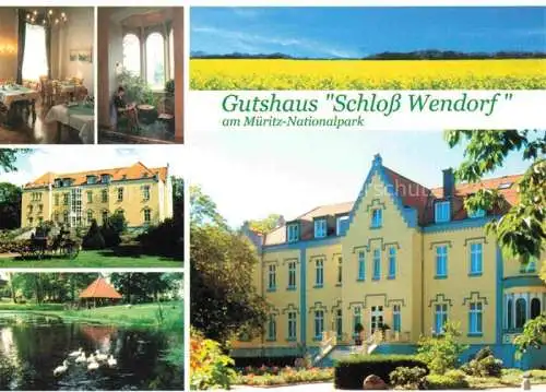 AK / Ansichtskarte  Moellenhagen Gutshaus Schloss Wendorf am Mueritz Nationalpark Schwanenteich