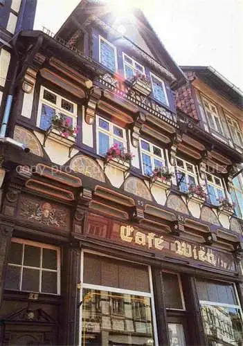 AK / Ansichtskarte  Wernigerode Harz Café Wien an der Breiten Strasse Historisches Gebaeude