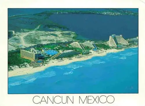 AK / Ansichtskarte  Cancun Can-Cun Mexico Sheraton Cancun Resort Meliá Turquesa and Cancun Beach Club aerial view