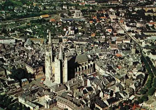 AK / Ansichtskarte  Mende 48 Lozere Centre le coeur de la ville Cathédrale 14e siècle vue aérienne