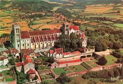 AK / Ansichtskarte  Vezelay 89 Yonne Basilique Sainte-Madeleine Promenade des Fossés vue aérienne