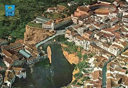 AK / Ansichtskarte  Ronda Andalucia Malaga ES Vista aérea Puente y Plaza de Toros