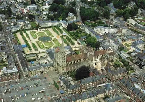 AK / Ansichtskarte  LISIEUX 14 Calvados Vue aérienne de la cathédrale et du centre ville