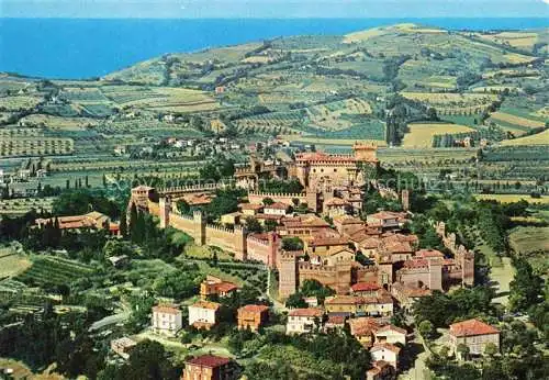 AK / Ansichtskarte  Gradara Pesaro Marche IT Panorama aereo del castello