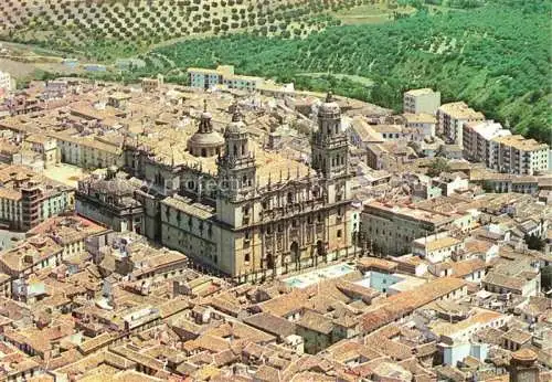 AK / Ansichtskarte  Jaen Vista parcial y catedral vista aérea