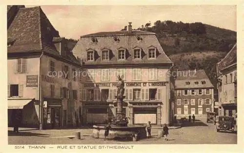 AK / Ansichtskarte  Thann  68 Haut-Rhin Rue et Statue St Thiebault