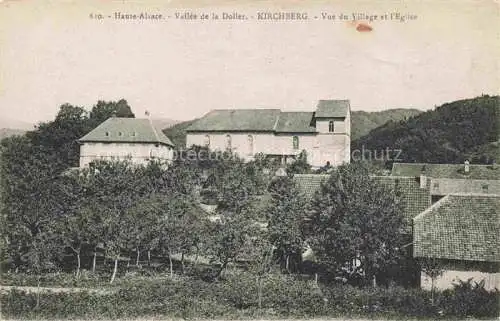 AK / Ansichtskarte  Kirchberg Soultzbach-les-Bains Sulzbach 68 Haut-Rhin Vallee de la Doller Vue du Village et l'Eglise