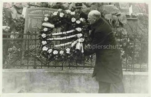 AK / Ansichtskarte  Kingersheim Mulhouse 68 Haut Rhin Gedenkstaette Grande Guerre Kranzniederlegung