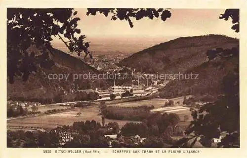 AK / Ansichtskarte  Bitschwiller-les-Thann Bitschweiler 68 Haut-Rhin Echappee sur Thann et la Plaine d'Alsace