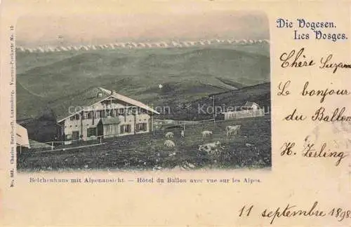 AK / Ansichtskarte  Grand-Ballon 68 Alsace Vosges Belchenhaus mit Alpensicht 