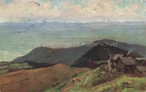 AK / Ansichtskarte  Grand-Ballon 68 Alsace Vosges Gasthaus Belchenkopf mit Alpen Molkenrain und Hartmannsweilerkopf