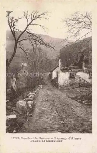 AK / Ansichtskarte  Guebwiller Elsass 68 Haut-Rhin Pendant la Guerre Paysage d'Alsace Ballon de Guebwiller