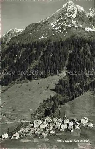 AK / Ansichtskarte  Tarasp Fliegeraufnahme mit Fontana