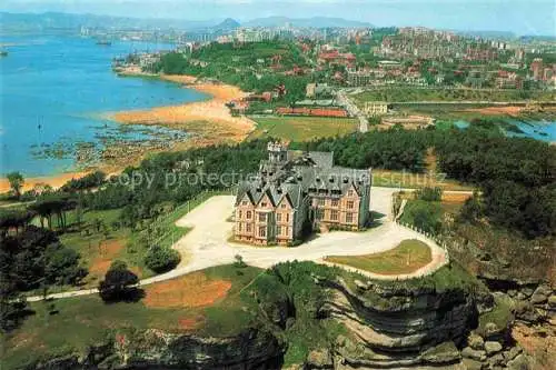 AK / Ansichtskarte  SANTANDER Cantabria ES Castillo vista aérea Schloss