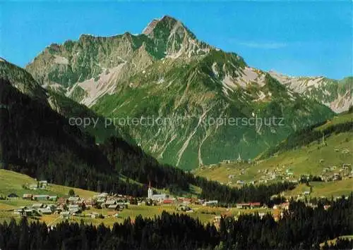 AK / Ansichtskarte  Riezlern Kleinwalsertal Vorarlberg Panorama Blick gegen Hirschegg Mittelberg mit Widderstein