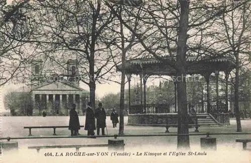 AK / Ansichtskarte  LA ROCHE-SUR-YON 85 Vendee Le Kiosque et l'Eglise St Louis