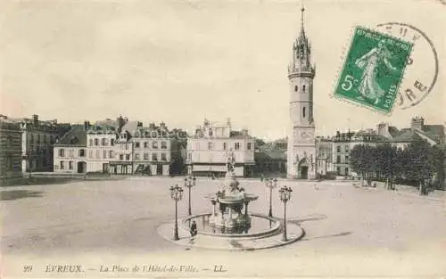 AK / Ansichtskarte  EVREUX 27 Eure La Place de l'Hotel de Ville