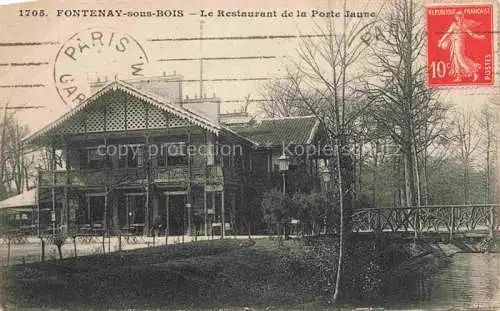 AK / Ansichtskarte  Fontenay -sous-Bois 94 Val-de-Marne Le Restaurant de la Ponte Jaune