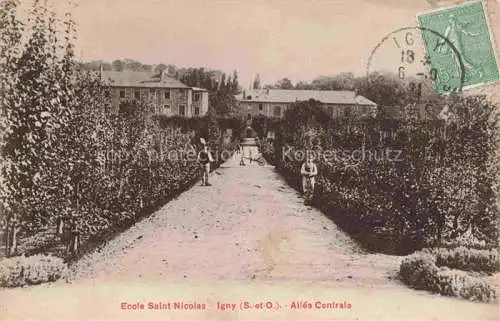 AK / Ansichtskarte  Igny  91 Essonne Ecole Saint Nicolas Allee Centrale