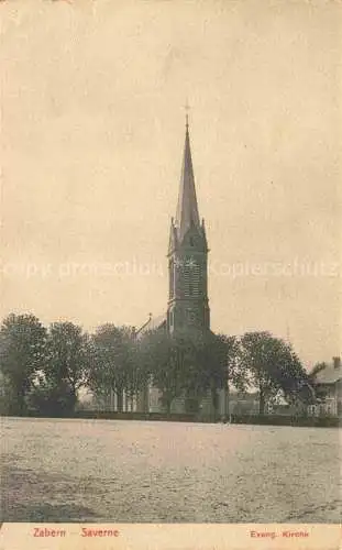 AK / Ansichtskarte  Zabern Saverne Alsace 67 Bas-Rhin Ev Kirche