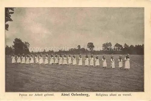 AK / Ansichtskarte  oelenberg Oelenberg Kloster Reiningue Reiningen 68 Haut-Rhin Patres gehen zur Arbei