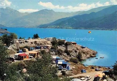 AK / Ansichtskarte  Prunieres Hautes-Alpes Sur le Lac de Serre Poncon Camping Le Nautic