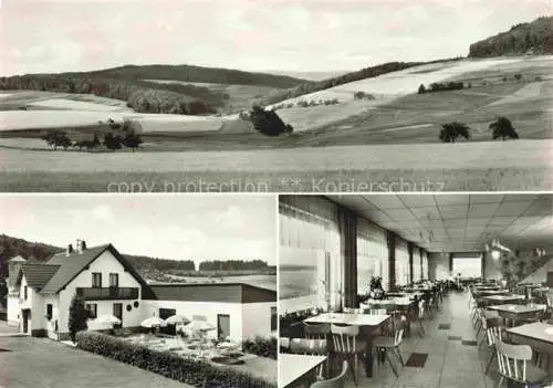 AK / Ansichtskarte  Mauloff Weilrod Panorama Cafe Pension Zum Kuehlen Grund Gastraum