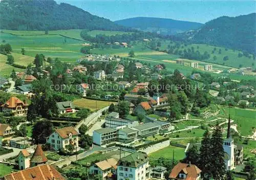 AK / Ansichtskarte  DELEMONT Delsberg JU Centre St Francois Fliegeraufnahme