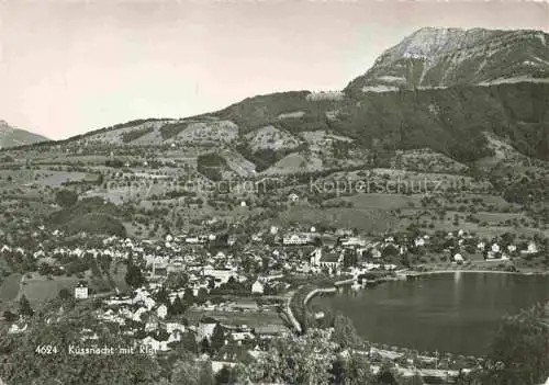 AK / Ansichtskarte  KuessNACHT Vierwaldstaettersee SZ Fliegeraufnahme mit Rigi