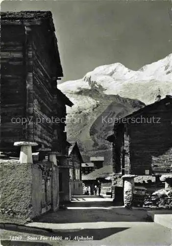 AK / Ansichtskarte  Saas-Fee VISP VS Ortsmotiv mit Alphubel