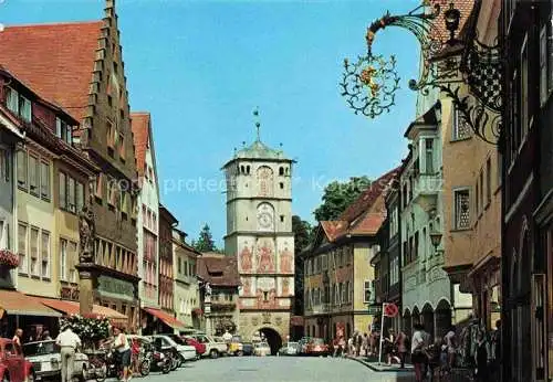 AK / Ansichtskarte  Wangen Allgaeu Bayern Herrenstrasse mit Ravensburger Tor Altstadt