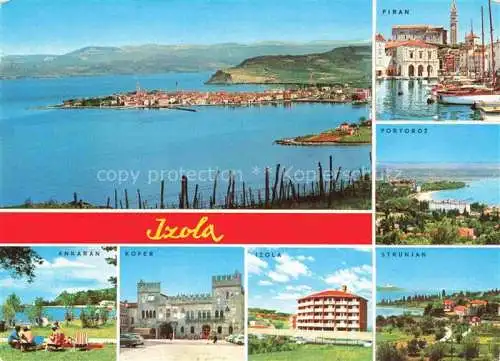AK / Ansichtskarte  Izola Slovenia Kuestenpanorama Piran Portoroz Strunjan Koper Ankaran