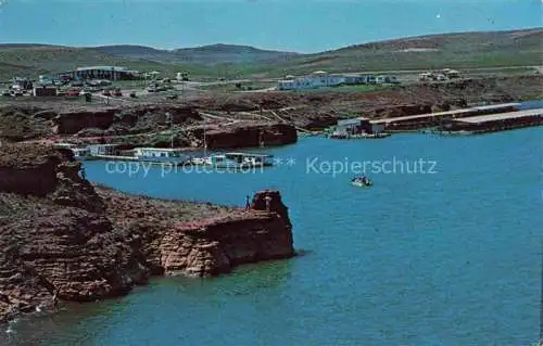 AK / Ansichtskarte  Wilson Kansas USA Campbell's Marina aerial view