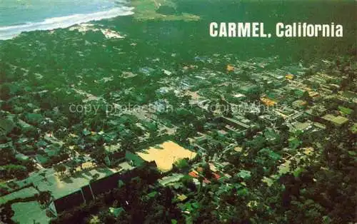 AK / Ansichtskarte  Carmel California USA Aerial view of the city Pebble Beach