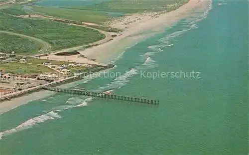 AK / Ansichtskarte  St Augustine Florida USA Aerial view of beach and pier looking north