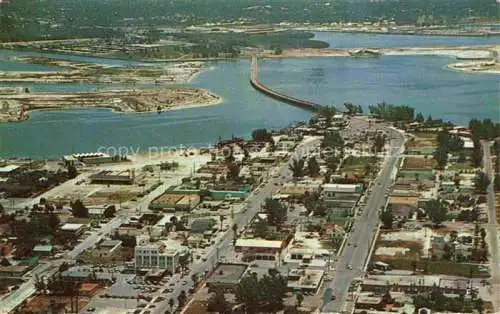 AK / Ansichtskarte  St Petersburg Florida USA Showing Corey Causeway across Boca Ciega Bay aerial view