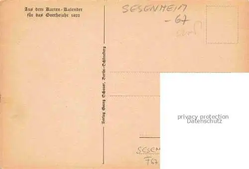 AK / Ansichtskarte  Sesenheim Sessenheim 67 Bas-Rhin Pfarrhaus Zeichnung von Goethe