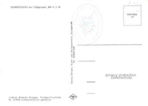AK / Ansichtskarte  Hohenstaufen 684m Goeppingen BW Fliegeraufnahme