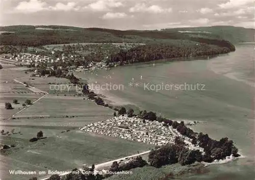 AK / Ansichtskarte  Wallhausen Bodensee mit Camping Klausenhorn Fliegeraufnahme