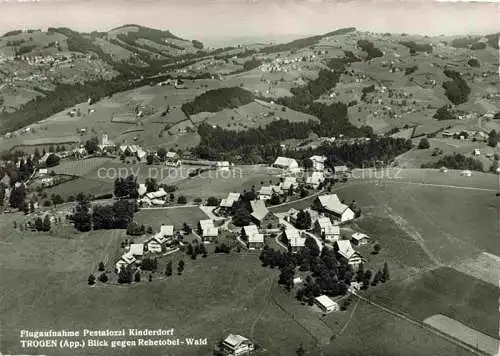 AK / Ansichtskarte  Trogen Appenzell AR Fliegeraufnahme mit Blick zum Rehetobel Wald