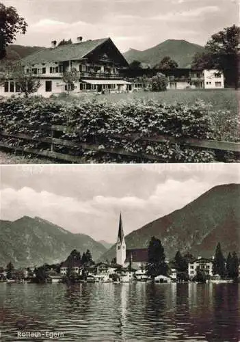 AK / Ansichtskarte  Rottach-Egern Tegernsee Hotel Pension Haus Demmler Seepartie