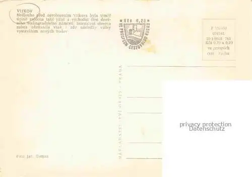 AK / Ansichtskarte  Vitkov Wigstadtl CZ Nedlouho pred osvobozeni Vitkova byla