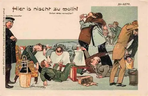 AK / Ansichtskarte  Verlag Buerger Leipzig Litho B.B. Nr. 6274 Schon alles versoffen Nichts zu wollen Maenner