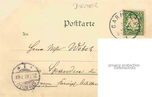 AK / Ansichtskarte  Diemer Zeno Kuenstlerkarte Litho Alpspitz Hoellenthalspitzen Partenkirchen