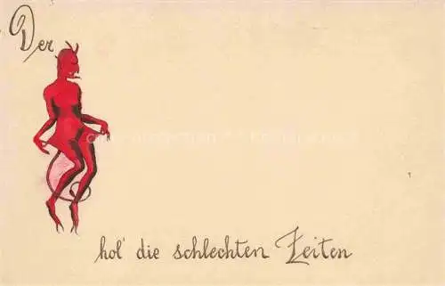 AK / Ansichtskarte  Teufel Devil Diablo Diable schlechte Leute