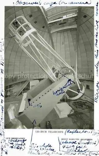 AK / Ansichtskarte  Observatorium Sternwarte Urania 120 Inch Telescope Mont Hamilton California