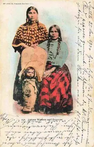 AK / Ansichtskarte  Indianer Native American Frauen Kinder Litho