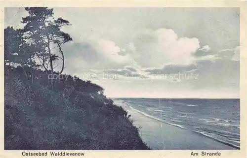 AK / Ansichtskarte  Walddievenow Wald-DIEVENOW Dziwnow PL Kuestenpanorama Strand